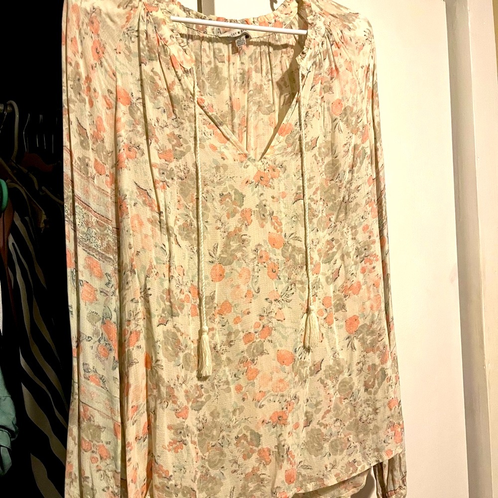Lucky Brand Floral Blouse 👚 NEW
